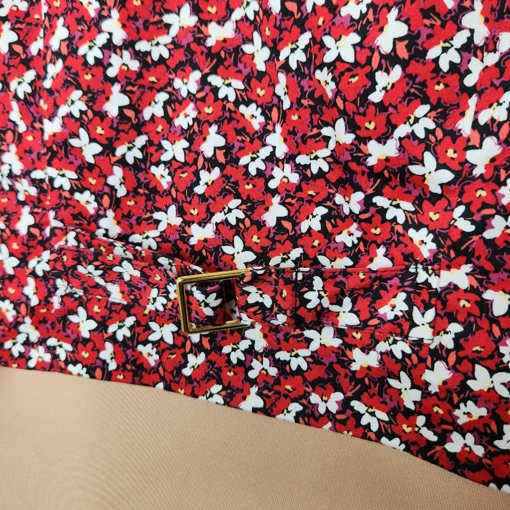 XOXO Floral Vest Red And White Ruffles Size Small - Picture 4 of 7